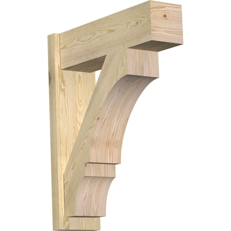 Ekena Millwork Balboa Block Rough Sawn Outlooker, Douglas Fir, 8"W x 26"D x 32"H OUT08X26X32BOA05RDF